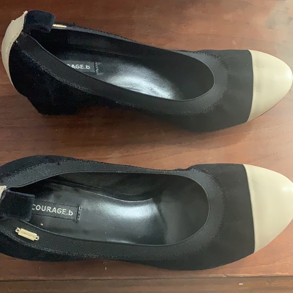 Courage b Noemie Block Heel Black Square Heel Shoe - Picture 10 of 11